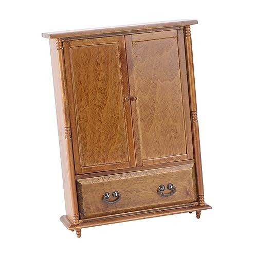 Kisangel Retro Mini Kleiderschrank für Puppenhaus Maßstab Handgefertigt Detailreich für Sammler Kisangel Retro Mini Kleiderschrank für Puppenhaus Maßstab Handgefertigt Detailreich für Sammler von Kisangel