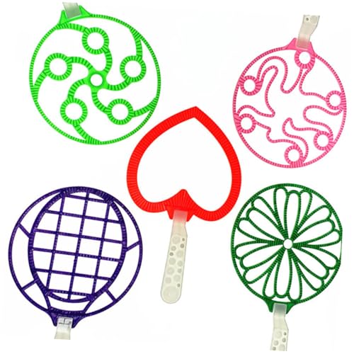 Kisangel Riesiges Seifenblasen Set für Kreative Outdoor Blasstäbe Jumbo Bubble Maker mit Tennisracket Form Sichere Bunte Blasen Spielzeuge Farblich Sortiert für Zufällige Farbe von Kisangel