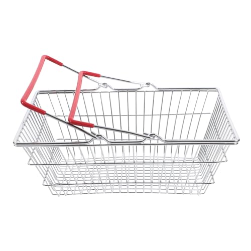 Kisangel Robuster Mini Einkaufskorb aus Kleiner Aufbewahrungskorb mit Griff für Vielseitiger und Badezimmer Organizer für Junge Mädchen und Supermarktspiel Kisangel Robuster Mini Einkaufskorb aus Kleiner Aufbewahrungskorb mit Griff für Vielseitiger und Badezimmer Organizer für Junge Mädchen und Supermarktspiel von Kisangel