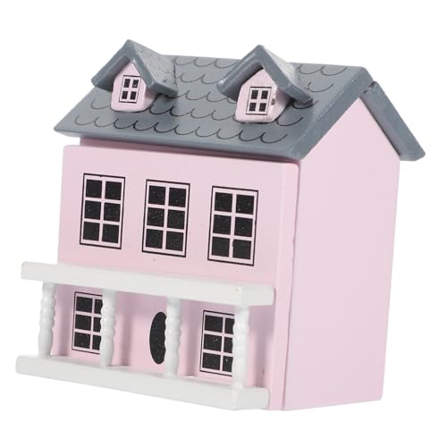 Kisangel Romantische Miniatur Holzvilla Deko Ornament für Puppenhaus Kleines Haus Zubehör DIY Schlichtes Design für Tisch Regal und Bürodekoration Kisangel Romantische Miniatur Holzvilla Deko Ornament für Puppenhaus Kleines Haus Zubehör DIY Schlichtes Design für Tisch Regal und Bürodekoration von Kisangel