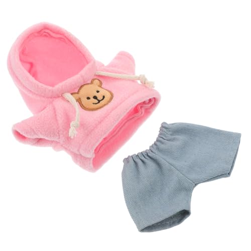 Kisangel Satz Plüschtier Plüsch Tier Kleidung Anziehzubehör Puppenkleidung tragen Mini-Bär-Puppenkleidung Kleider Plüschspielzeugkleidung Plüschbärenkleidung Kuscheltier-Hoodie Stoff von Kisangel