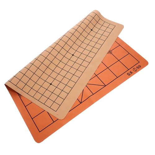 Kisangel Schachbrett Traditionelles Spielschachzubehör Erwachsene Falten Zubehör für Schachspiele traditionelles Schachspiel China-Schach Chinsee-Schach Spielplatten Leder Zufällige Farbe von Kisangel