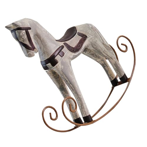 Kisangel Schaukelpferd- holzspielzeug Holz Schaukelpferd Zeitloses Schaukelpferd für Sammler Regaldekoration Reiter Figur Schaukelpferd aus Eisen Pferdemodell MDF Kisangel Schaukelpferd- holzspielzeug Holz Schaukelpferd Zeitloses Schaukelpferd für Sammler Regaldekoration Reiter Figur Schaukelpferd aus Eisen Pferdemodell MDF von Kisangel