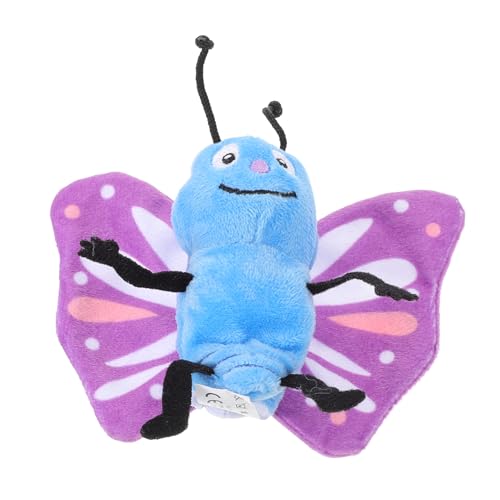 Kisangel Schmetterlings-Tierhandpuppe puppenspielzeug Puppen Lernspielzeug Kleinkind handpuppen Häkelset für Fingerpuppen Kinderpuppen PP Baumwolle von Kisangel