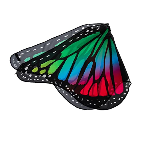 Kisangel Schmetterlingscape aus Polyester Leichtes Kostüm für Rollenspiele Halloween und Themenpartys Bequeme Tragbarkeit Atmungsaktiv und Vielseitig von Kisangel