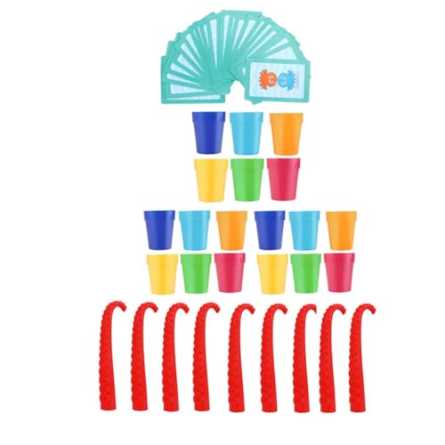 Kisangel Schnelles Stapelbecherspiel für Ab Jahren Pädagogisches Lernspielzeug Feinmotorik Geduld und Sozialer Interaktion Buntes Interaktives Familienspielzeug von Kisangel