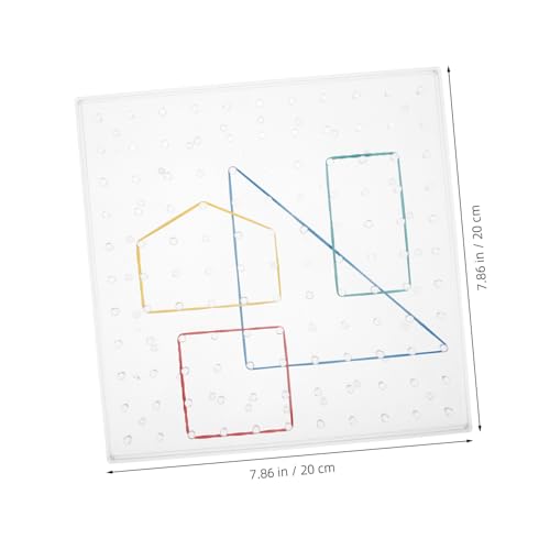 Kisangel Schulisches Geoboard Transparent Doppelseitig mit Bunten Gummibändern Pegboard Lernspielzeug Mathematisches Activity Tool für Geometrische Formen Puzzle Kisangel Schulisches Geoboard Transparent Doppelseitig mit Bunten Gummibändern Pegboard Lernspielzeug Mathematisches Activity Tool für Geometrische Formen Puzzle von Kisangel