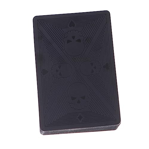 Kisangel Schwarze Spielkarten Mit Muster Wasserdichtes Kartendeck Für Poker Und Brettspiele Home Bar Und Büro Für Familienfeiern Und Spieleabende von Kisangel