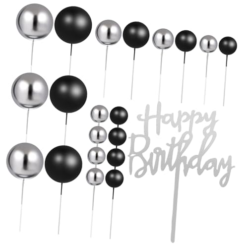 Kisangel Schwarze und Silberne Tortendeko Kugeln aus Papier Teiliges mit Elegante Cake Topper für Hochzeit Geburtstag Babyparty Leicht und Reißfest Einfache Handhabung Kisangel Schwarze und Silberne Tortendeko Kugeln aus Papier Teiliges mit Elegante Cake Topper für Hochzeit Geburtstag Babyparty Leicht und Reißfest Einfache Handhabung von Kisangel