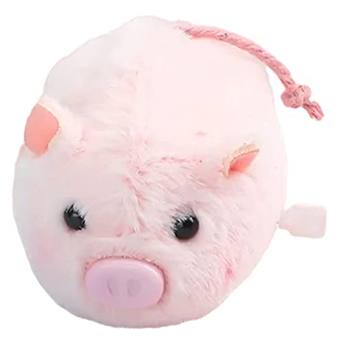 Kisangel Schweinsspielzeug schwingen Schweinespielzeug für Spielzeugtiere aufziehen Interessantes Kinderspielzeug Tierspielzeug aufwinden Spielzeugschwein Mini Stofftiere Plüsch Rosa von Kisangel