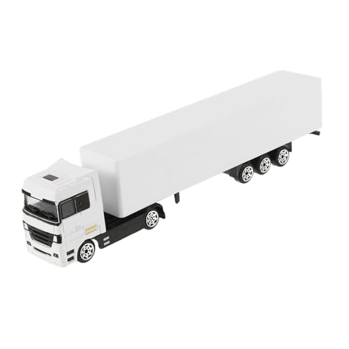 Kisangel Diecast Modellspielzeug Set Europäischer Container LKW Weißer Spielzeug LKW Mit Detailliertem Design Für Sammler Und Kreative Junge Mädchen Langlebiges Design Für Realitätsnahe von Kisangel