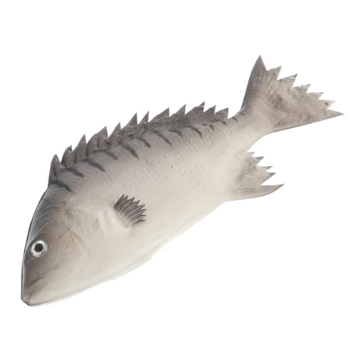 Kisangel Simulation Fischmodell kinderspielzeug interaktives Simulierte Fischornamente Interaktives Fischspielzeug Simulation Tiermodell Pu Grey von Kisangel