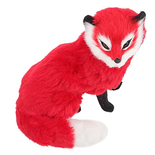 Kisangel Simulation Fuchs Modell Plüsch Ausgestopft Entzückende Füchse Puppe Haushalt Füchse Figur Kleine Füchse Figur Füchse Statue Simulation Füchse Kunstpelz Rot von Kisangel