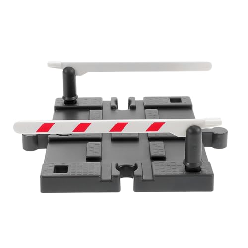 Kisangel Simulation Zugschienen Zubehör Kunststoff Bahnübergang Ersatzteil für Kreative Modelleisenbahn Zubehör für Erweiterbare Zugstrecken von Kisangel