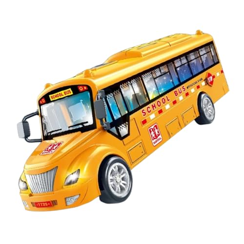 Kisangel Simulationsschulbus Mit Licht Und Musik Gelber Bus Für Jahre Für Autospielzeug Langlebig Und Realistisch Gestaltet von Kisangel