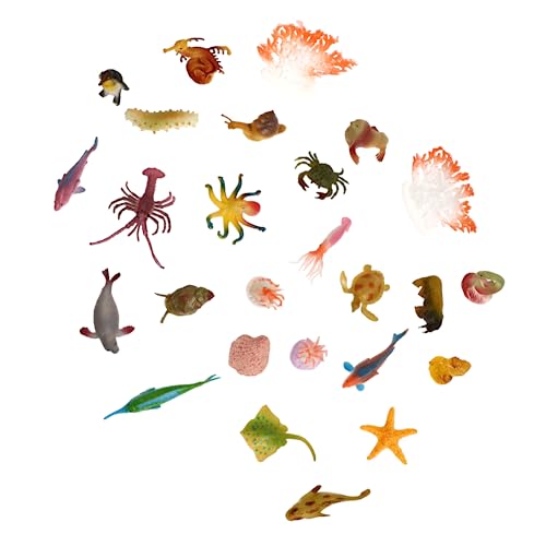 Kisangel Simulierte Meerestiere Modellset aus Weichem Detailreich Gestaltet Farbenfrohes Lernspielzeug Kreativität und Farberkennung für Ab Jahren Dekoratives Aquarium dekor von Kisangel