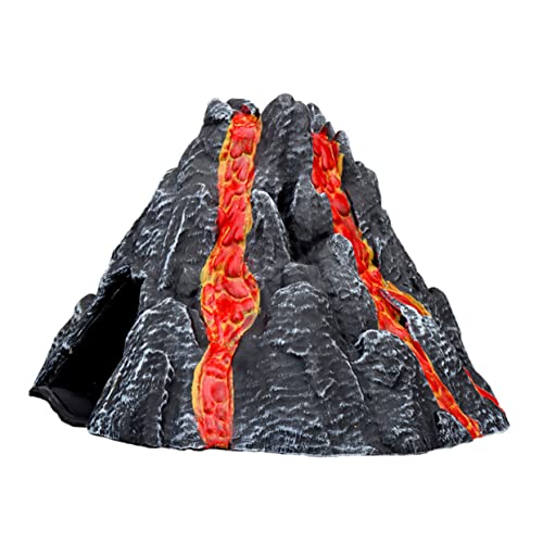 Kisangel Simuliertes Vulkanmodell Miniatur Spray Modell Dekoratives Schreibtisch Ornament für Experimente und Dinosaurier Szenen Lebensecht Gestaltetes Bastelobjekt Rot von Kisangel