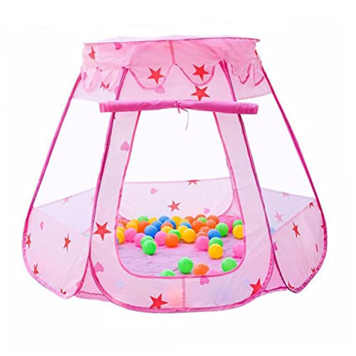 Kisangel Spielballpoolzelt Spielhaus für Ozeankugelzelt für Schloss Spielzelt Zelt Kinderspielhaus für drinnen Hexagon Kinderspielzelt Rosa von Kisangel