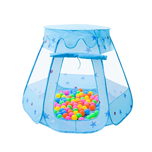 Kisangel Spielballpoolzelt Zelt Spielhaus Für Kinderspielhaus Für Drinnen Schloss Spielzelt Ozeankugelzelt Für Hexagon Kinderspielzelt Blau von Kisangel