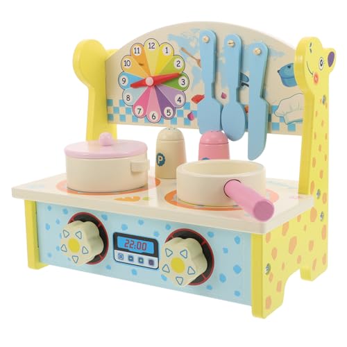 Kisangel Spielküchen Set Aus Holz Für Zum Kochen Mit Realistischem Miniaturherd Und Utensilien Montessori Spielküchenzubehör Für Kleinkinder von Kisangel