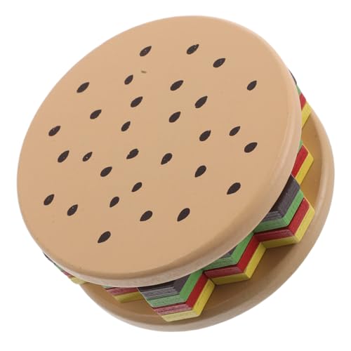 Kisangel Stapelspielzeug Für Burger Aus Holz Geometrische Blöcke Puzzles Feinmotorik Für Kleinkinder Montessori Vorschule Pädagogisches Lernen von Kisangel
