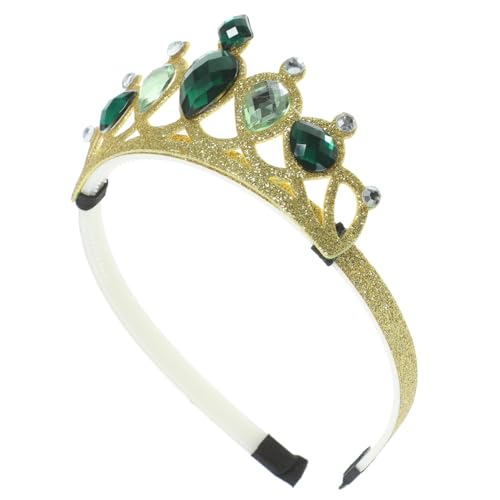 Kisangel Stirnband Krone Geburtstag Strass Intarsien Krone Stirnband Mini Kommunion Prinzessin Mädchen Krone Zubehör Kleine Erste Glitzer Krone Kleinkind Cosplay Diademe Kronen Golden von Kisangel