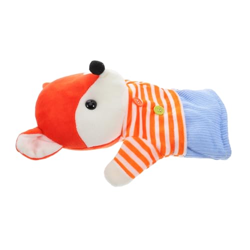 Kisangel Stofftier-handpuppe Geschichtenerzählende Handpuppen Fuchs Unterrichten Puppen Fuchspuppen Unterrichten Stofftierpuppen Tierhandpuppenspielzeug Spielpuppen Vorgeben Orange von Kisangel