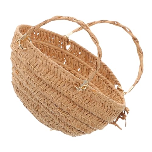 Kisangel Strohsack Puppenhaus-miniatursimulationszubehör Puppe Ausstellungstasche Mini-Shopping Mini-aktentaschenspielzeug Mini-Handtasche Kleine Beuteltasche Osterkorb Papier Light Brown von Kisangel