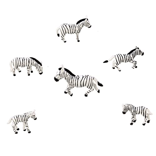 Kisangel Süße Zebra-Modelle 6 Stück Kunstharz Zebra-Figuren für Puppenhaus und Garten Kisangel Süße Zebra-Modelle 6 Stück Kunstharz Zebra-Figuren für Puppenhaus und Garten von Kisangel