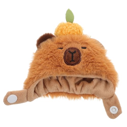 Kisangel Süßer Plüsch Meerschweinchen Hut für Puppen Tierkostüm Kopfbedeckung aus Weichem Material für Halloween und Verkleidung Zubehör für Puppenoutfits von Kisangel