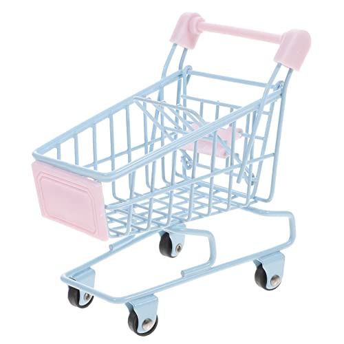Kisangel Supermarkt Einkaufswagen Kleiner Schreibtisch Aufbewahrungswagen Für Dekorativer Spielzeugkorb Candy Für Make Up Und Kreative Deko von Kisangel