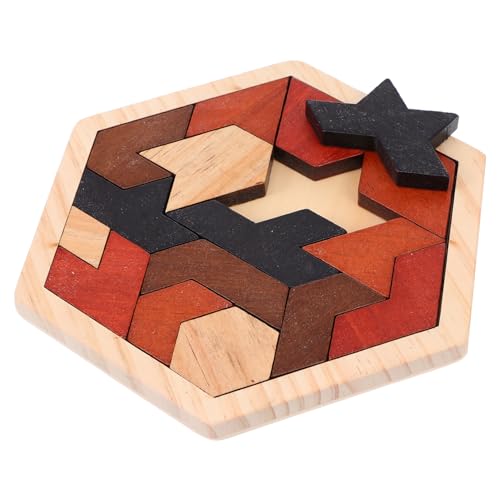 Kisangel Tangram Puzzle aus Hochwertigem Holz Bunte Teiliges DIY Knobelspiel Pädagogisches Lernspiel für Kleinkinder Montessori Puzzle für Kreatives und Schulanfang von Kisangel