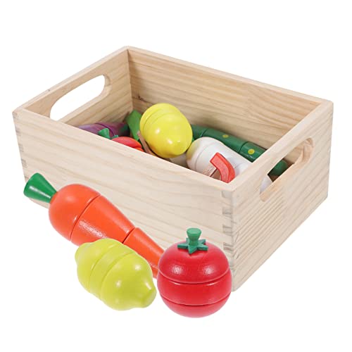 Kisangel Teiliges Holzspielzeug Gemüse Schneide Kindgerechtes Spielküchen Zubehör Fördert Feinmotorik und Soziales Spiel Montessori Lernspiel für Jahre von Kisangel