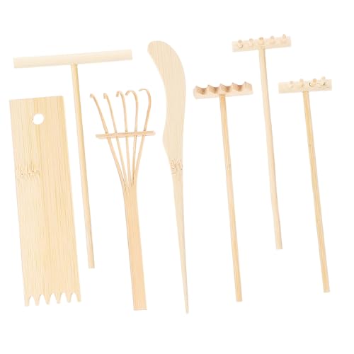 Kisangel Teiliges Miniatur Bambus Mikro Harkenset Dekorative DIY Meditations Sandspielzeug Kompakte Tischdekoration Sicher und Handlich als für Sandkästen von Kisangel