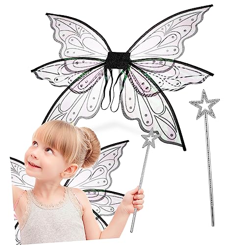 Kisangel Teiliges Set Schmetterlingsflügel und Weiße Feenstab Kostüm Requisiten für Mädchen Leichtes Bequemes Party und Cosplay Zubehör Kisangel Teiliges Set Schmetterlingsflügel und Weiße Feenstab Kostüm Requisiten für Mädchen Leichtes Bequemes Party und Cosplay Zubehör von Kisangel