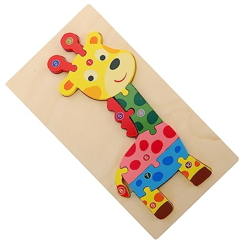 Kisangel Tier Puzzle Board aus Holz Giraffenform Pädagogisches für Kleinkinder Motorik und Koordination für Ab Jahren Frühlingsrätsel von Kisangel