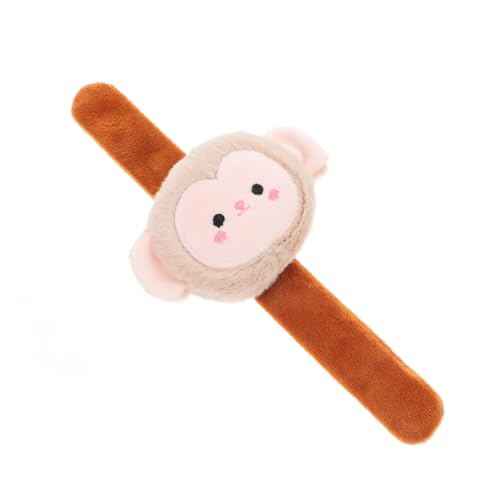 Kisangel Plüsch Affen Schlagarmband für Kinder Ebene Schnapparmband aus Weichem Plüsch Partygeschenk für Halloween und Klassenzimmer von Kisangel
