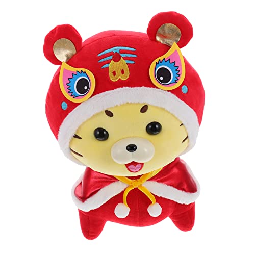Kisangel Tiger Plüschpuppe Jungengeschenke Stofftier Desktop Tigerpuppe Dekorative Tigerpuppe Festival Tigerpuppe Tigerform Puppe Tiger Maskottchen Puppe Maskottchen von Kisangel