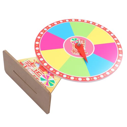 Kisangel Tisch Dreh mit Feldern Leichtes Party Glücksspielrad für Karneval DIY Losrad Faire Drehung Vielseitig für Feierlichkeiten und Gewinnspiele Geeignet von Kisangel