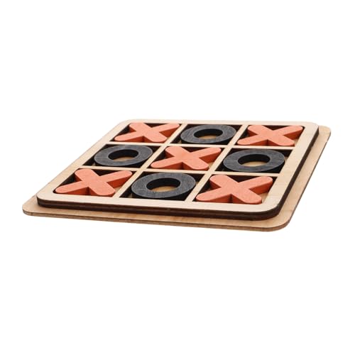 Kisangel Toe- Tischspiele Dame-Brettspiel für Bauernhausdekor Tabletop-Spiele Xo-Brettspiele Couchtischdekor Brettspiel Dame für Erwachsene hölzern von Kisangel