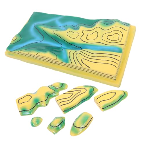 Kisangel Topografische Modelle Für Den Unterricht Topografische Karte 3D Geländemodell Für Den Naturwissenschaftlichen Unterricht Konturkarte Aus Kunststoff DIY Konturlinien von Kisangel