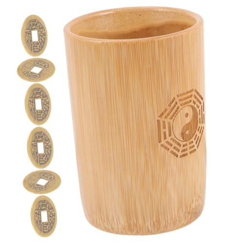 Kisangel Traditionelles Chinesisches Divinationsset Bambusbehälter mit Messingmünzen Feng Shui Wahrsageprop für Familienfeiern und Spielspaß Kisangel Traditionelles Chinesisches Divinationsset Bambusbehälter mit Messingmünzen Feng Shui Wahrsageprop für Familienfeiern und Spielspaß von Kisangel