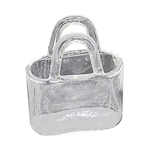 Kisangel Tragbare Glastasche Miniaturen Klein Dekorationen Klare Vase in Handtaschenform Puppe Aquarium Babypuppenvase Puppe Dolly- - Puppenornament Transparent Kisangel Tragbare Glastasche Miniaturen Klein Dekorationen Klare Vase in Handtaschenform Puppe Aquarium Babypuppenvase Puppe Dolly- - Puppenornament Transparent von Kisangel