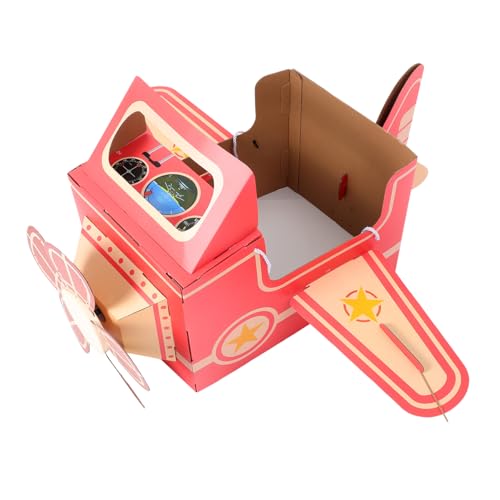 Kisangel Tragbares Flugzeugspielzeug für DIY Papierspielzeug mit Drehbarem Rot Fördert die Eltern Junge Mädchen Beziehung und Sorgt für Kreativen Spielspaß von Kisangel