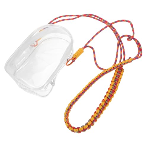 Kisangel Transparentes Puppen-aufbewahrungsset mit Tragriemen Klarer Organizer für Mini-Figuren und Plüschtiere Mobiler Reisebeutel für Sammler und Praktischer Sichtbeutel mit Gewebtem von Kisangel