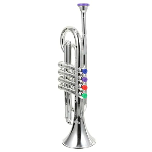 Kisangel Trompete aus Hochwertigem Kunststoff Kreative Musikinstrument Nachbildung Langlebiges Sicheres Blasinstrument für Jungen und Mädchen Geburtstags und Festtagsgeschenk Kisangel Trompete aus Hochwertigem Kunststoff Kreative Musikinstrument Nachbildung Langlebiges Sicheres Blasinstrument für Jungen und Mädchen Geburtstags und Festtagsgeschenk von Kisangel