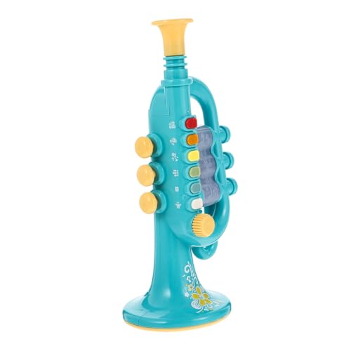 Kisangel Trompetenspielzeug aus Robustem Simulations Horn mit Glatter Oberfläche Leichtes Lerninstrument für Musikalische Früherziehung Tragband für Junge Mädchen und Jungen von Kisangel