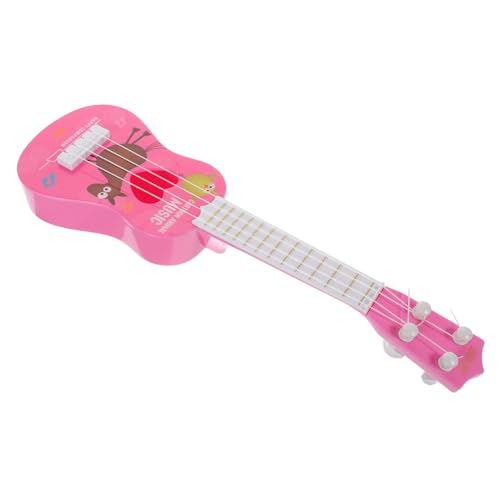 Kisangel Ukulele Frühe Musikalische Lernhilfe Leichtes Tragbares Lerninstrument mit Rhythmischer Pädagogisches Gitarrenspielzeug für Kleinkinder Rosa Design von Kisangel