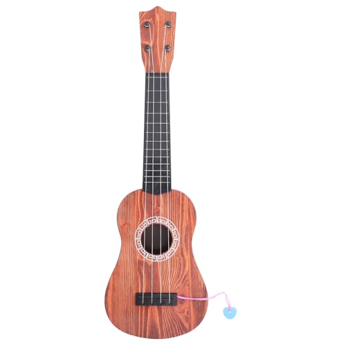 Kisangel Ukulele Holzoptik mit Spielbaren Saiten Realistisches Musikinstrument für Musikalische Früherziehung Ab Jahren Kreatives Lernspielzeug für Anfänger von Kisangel