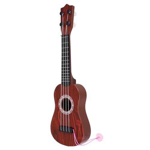 Kisangel Ukulele Mini Gitarre für Kleinkinder Frühes Musikalisches Lernspielzeug Große Rote und Braune Ukulele Handliches von Kisangel